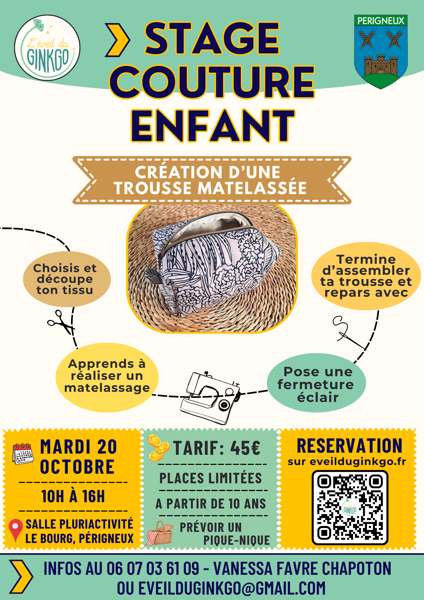 Stage Couture, Mardi 20 Octobre, Périgneux
